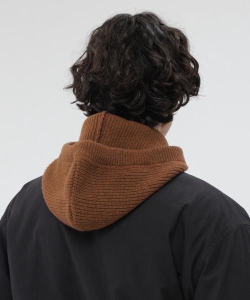 MHL.（エムエイチエル）の「MHL KNITTED HOOD（ニットキャップ/ビーニー・レディース・ネイビー系1/ブラウン系その他・FREE）」の5枚目の写真