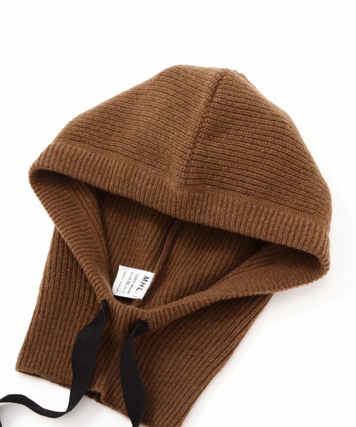 MHL.（エムエイチエル）の「MHL KNITTED HOOD（ニットキャップ/ビーニー・レディース・ネイビー系1/ブラウン系その他・FREE）」の11枚目の写真