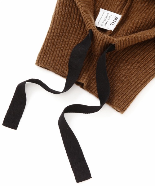 MHL.（エムエイチエル）の「MHL KNITTED HOOD（ニットキャップ/ビーニー・レディース・ネイビー系1/ブラウン系その他・FREE）」の12枚目の写真