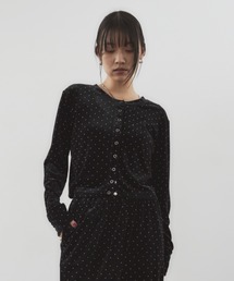 HANNE | シャイニードットベロアカーディガン(カーディガン/ボレロ)