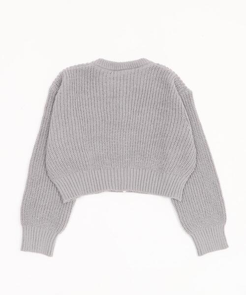 dispark(ディスパーク)の「DISPARK/ダブルZIPニットカーデ(カーディガン/ボレロ・レディース・グレー/アイボリー/ブラック・FREE)」の4枚目の写真