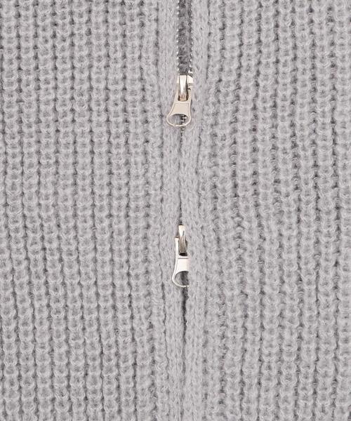 dispark(ディスパーク)の「DISPARK/ダブルZIPニットカーデ(カーディガン/ボレロ・レディース・グレー/アイボリー/ブラック・FREE)」の8枚目の写真