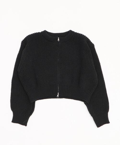 dispark(ディスパーク)の「DISPARK/ダブルZIPニットカーデ(カーディガン/ボレロ・レディース・グレー/アイボリー/ブラック・FREE)」の22枚目の写真