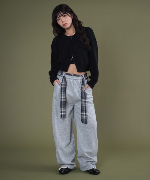 dispark(ディスパーク)の「DISPARK/ダブルZIPニットカーデ(カーディガン/ボレロ・レディース・グレー/アイボリー/ブラック・FREE)」の10枚目の写真