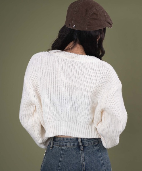 dispark(ディスパーク)の「DISPARK/ダブルZIPニットカーデ(カーディガン/ボレロ・レディース・グレー/アイボリー/ブラック・FREE)」の13枚目の写真