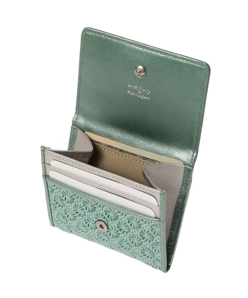 HIROKO HAYASHI（ヒロコハヤシ）の「GIRASOLE PIPERITA（ジラソーレ ピペリータ）薄型ミニ財布（財布・レディース・グリーン系・00）」の7枚目の写真