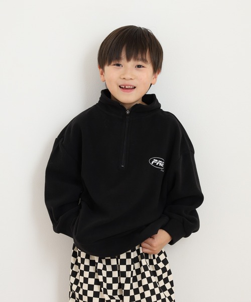 セール】キッズ ロゴ フリース ハーフジップ トレーナー（スウェット