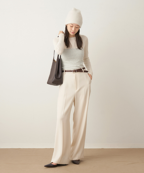 plage（プラージュ）の「SOUPLE LUZ / スープレルース C/C RB C/N L/SL トップス（Tシャツ/カットソー・レディース・アイボリー/ベージュ・FREE）」の3枚目の写真