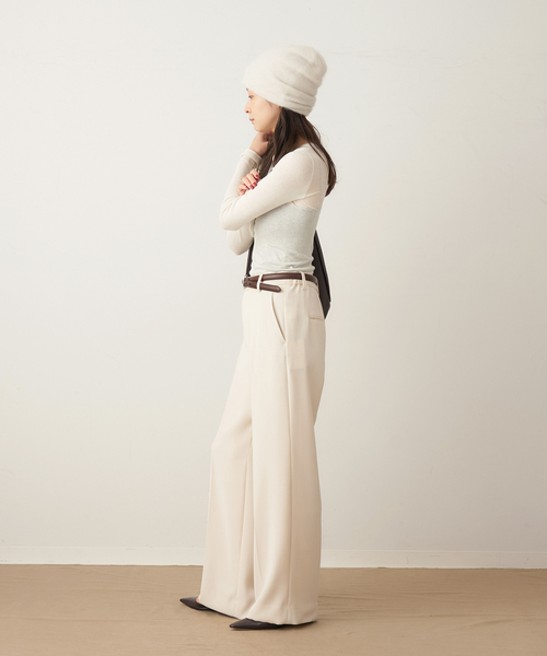 plage（プラージュ）の「SOUPLE LUZ / スープレルース C/C RB C/N L/SL トップス（Tシャツ/カットソー・レディース・アイボリー/ベージュ・FREE）」の7枚目の写真