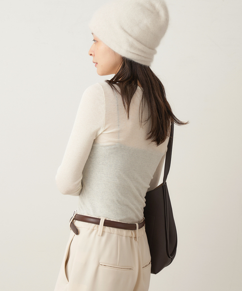 plage（プラージュ）の「SOUPLE LUZ / スープレルース C/C RB C/N L/SL トップス（Tシャツ/カットソー・レディース・アイボリー/ベージュ・FREE）」の10枚目の写真