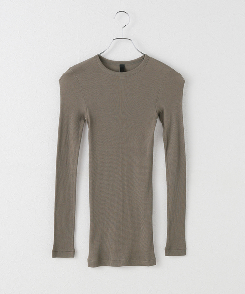 plage（プラージュ）の「SOUPLE LUZ / スープレルース C/C RB C/N L/SL トップス（Tシャツ/カットソー・レディース・アイボリー/ベージュ・FREE）」の19枚目の写真