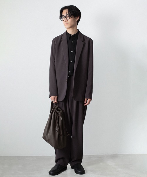 ATTACHMENT（アタッチメント）の「PE ストレッチ ダブルクロス ベルテッド ワイドテーパードトラウザーズ / PE STRETCH DOUBLE CLOTH BELTED WIDE TAPERED TROUSERS（スラックス・メンズ・ダークブラウン/ライトグレー/ブラック・2/1/3）」の11枚目の写真