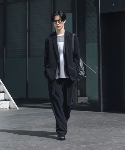 ATTACHMENT（アタッチメント）の「PE ストレッチ ダブルクロス ベルテッド ワイドテーパードトラウザーズ / PE STRETCH DOUBLE CLOTH BELTED WIDE TAPERED TROUSERS（スラックス・メンズ・ダークブラウン/ライトグレー/ブラック・2/1/3）」の19枚目の写真