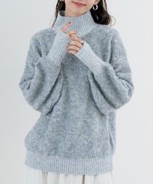 【refinedworks】 優しい色合いと ミックス 感が魅力の ふんわりニット