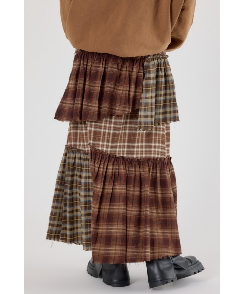 RODEO CROWNS WIDE BOWL(ロデオクラウンズワイドボウル)の「ランダムティアードチェックスカート(スカート・レディース・マルチ/ブラック系その他/ブラウン系その他・FREE)」の7枚目の写真