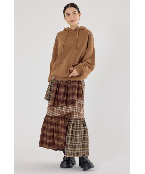 RODEO CROWNS WIDE BOWL(ロデオクラウンズワイドボウル)の「ランダムティアードチェックスカート(スカート・レディース・マルチ/ブラック系その他/ブラウン系その他・FREE)」の8枚目の写真