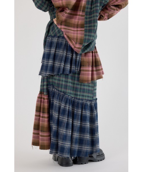 RODEO CROWNS WIDE BOWL(ロデオクラウンズワイドボウル)の「ランダムティアードチェックスカート(スカート・レディース・マルチ/ブラック系その他/ブラウン系その他・FREE)」の15枚目の写真