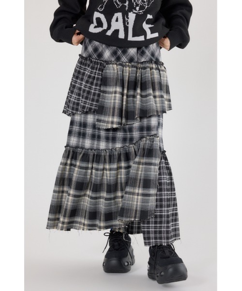 RODEO CROWNS WIDE BOWL(ロデオクラウンズワイドボウル)の「ランダムティアードチェックスカート(スカート・レディース・マルチ/ブラック系その他/ブラウン系その他・FREE)」の18枚目の写真