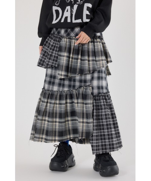 RODEO CROWNS WIDE BOWL(ロデオクラウンズワイドボウル)の「ランダムティアードチェックスカート(スカート・レディース・マルチ/ブラック系その他/ブラウン系その他・FREE)」の19枚目の写真