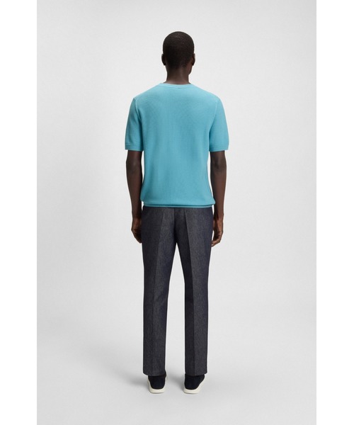 BOSS（ボス）の「ニットセーター ミックスストラクチャー（Tシャツ/カットソー・メンズ・ライトブルー・XL/M/S/L/XXL/XXXL）」の4枚目の写真