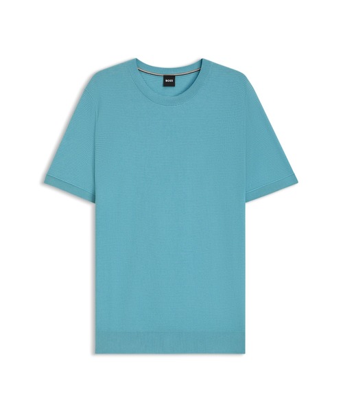 BOSS（ボス）の「ニットセーター ミックスストラクチャー（Tシャツ/カットソー・メンズ・ライトブルー・XL/M/S/L/XXL/XXXL）」の5枚目の写真