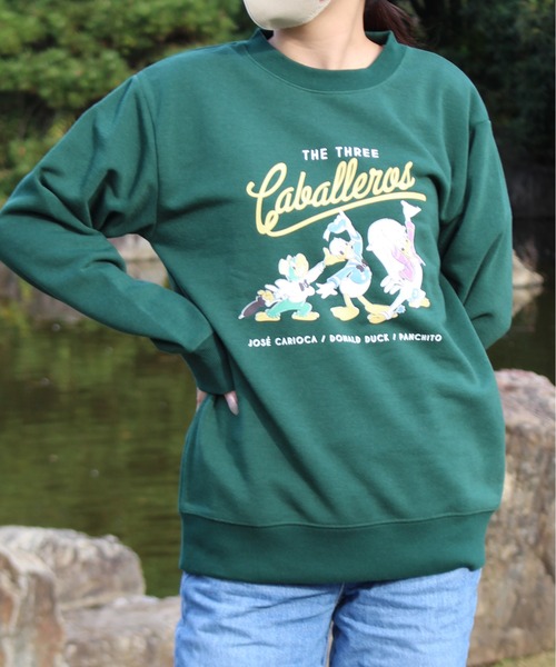 セール】【DISNEY/ディズニー】裏起毛プリントクルーネックトレーナー