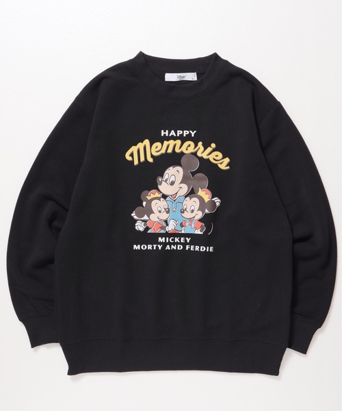 セール】【DISNEY/ディズニー】裏起毛プリントクルーネックトレーナー