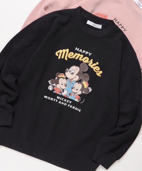 セール】【DISNEY/ディズニー】裏起毛プリントクルーネックトレーナー