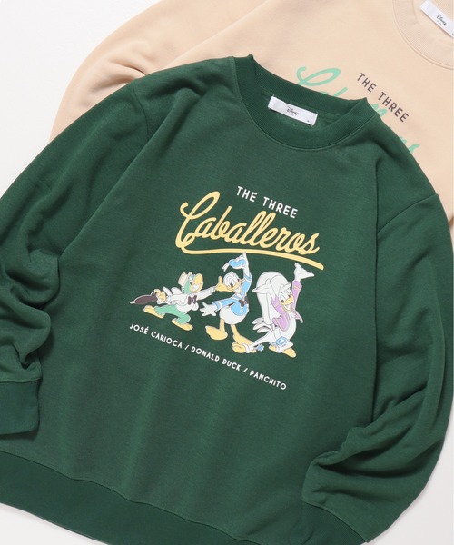 セール】【DISNEY/ディズニー】裏起毛プリントクルーネックトレーナー