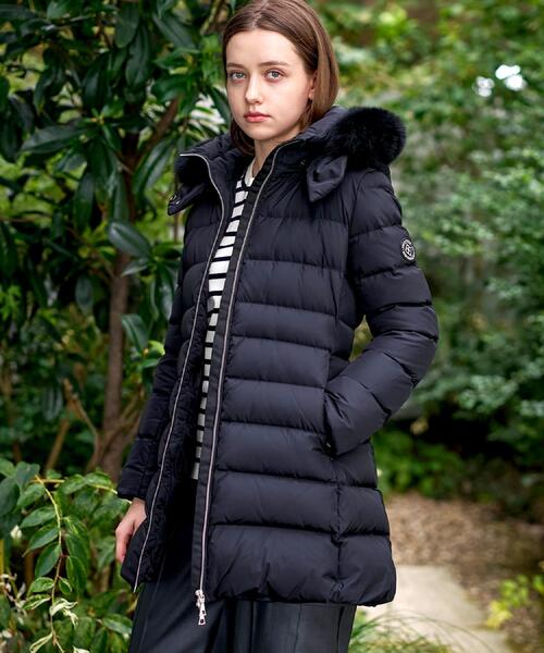 ブルーフォックスが美しい　ファー　ダウンジャケット　上品　ブラック　東京スタイル ブルーフォックスが美しい ファー ダウンジャケット 上品 ブラック