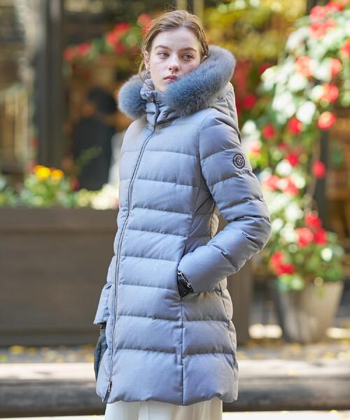 セール】【CLASSY.12月号掲載/フード＆ファー取り外し可】ブルーFOX