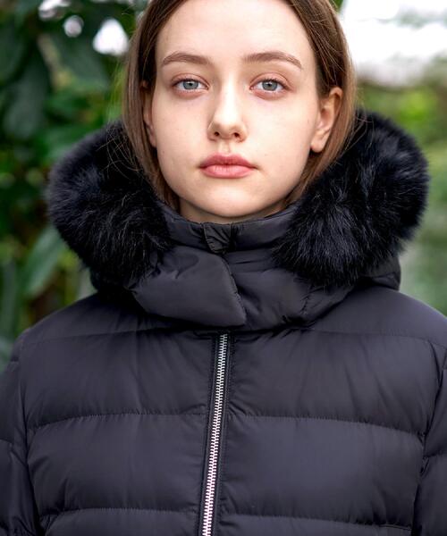 セール】【CLASSY.12月号掲載/フード＆ファー取り外し可】ブルーFOX