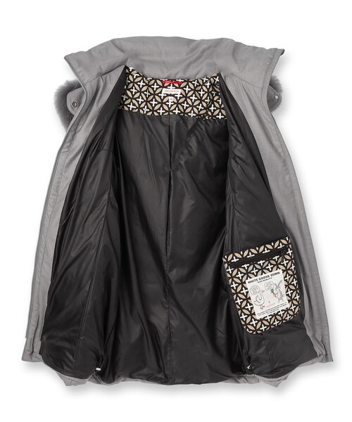 DRESSTERIOR（ドレステリア）の「【CLASSY.12月号掲載/フード＆ファー取り外し可】ブルーFOXファー ホワイトグースダウン（ダウンジャケット/コート・レディース・グレー/ブラック・40/38/36/34）」の14枚目の写真