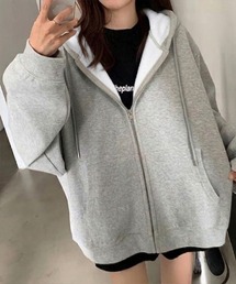SallyLunn（サリーラン）の「ゆるシルエットジップパーカー（パーカー）」