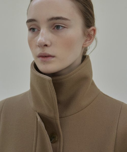NICK&NICOLE(ニックアンドニコール)の「WIDE COLLAR LONG COAT_BEIGE(チェスターコート・レディース・その他・FREE)」の2枚目の写真