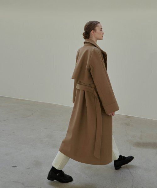NICK&NICOLE(ニックアンドニコール)の「WIDE COLLAR LONG COAT_BEIGE(チェスターコート・レディース・その他・FREE)」の4枚目の写真