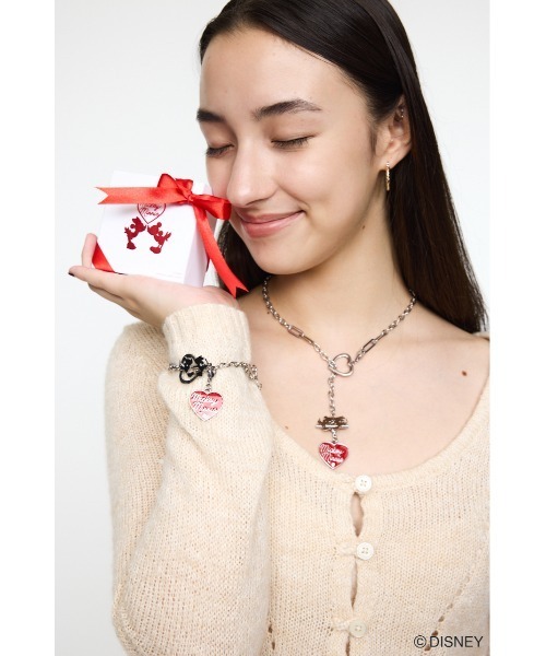 Disney SERIES CREATED by MUS（ディズニーシリーズクリエイテッドバイエムユーエス）の「MD KISSING PAIR ネックレス（ネックレス・レディース・ブルー/レッド・FREE）」の3枚目の写真