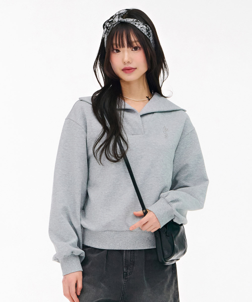 CHASECULT(チェイスカルト)の「レディース ショールカラー スウェットTシャツ - グレー(スウェット・レディース・ライトグレー・90/85)」の3枚目の写真