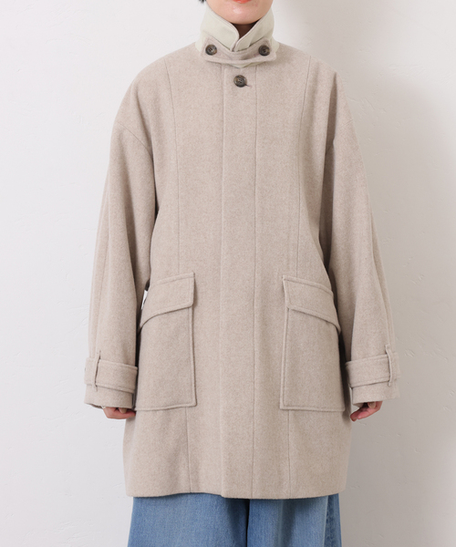 JOURNAL STANDARD LUXE（ジャーナルスタンダード　ラックス）の「パイルモッサ ハーフコート（その他アウター・レディース・ブラック/ベージュ・FREE）」の4枚目の写真