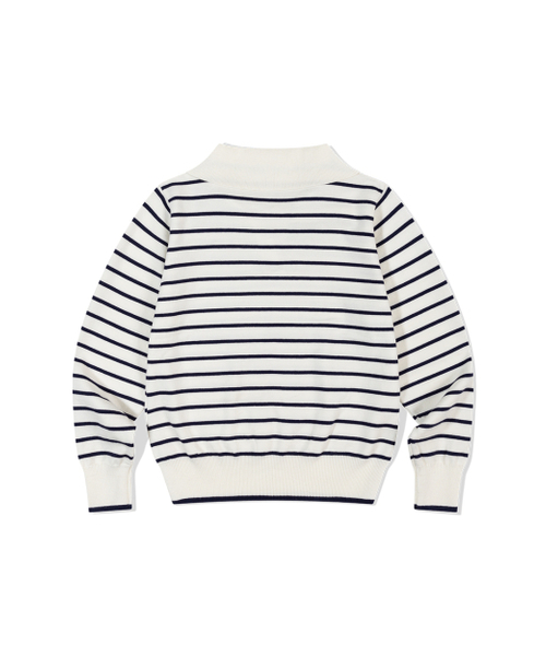 MOAA(モア)の「セーラーストライプニットトップ (ホワイト)(ニット/セーター・レディース・その他・SMALL/MEDIUM)」の3枚目の写真