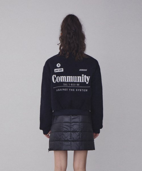 Rest&Recreation(レストアンドレクリエーション)の「RR COMMUNITY BOMBER JACKET_NAVY(ブルゾン・レディース・その他・SMALL/LARGE)」の3枚目の写真