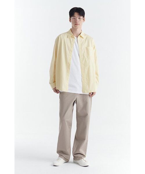 MUSINSA STANDARD（ムシンサスタンダード）の「ホワイトサテンワイドオフィサーパンツ[ライトベージュ]（その他パンツ・メンズ・その他・26/27/28/29/30/31/32/33/34/36/38/42）」の8枚目の写真