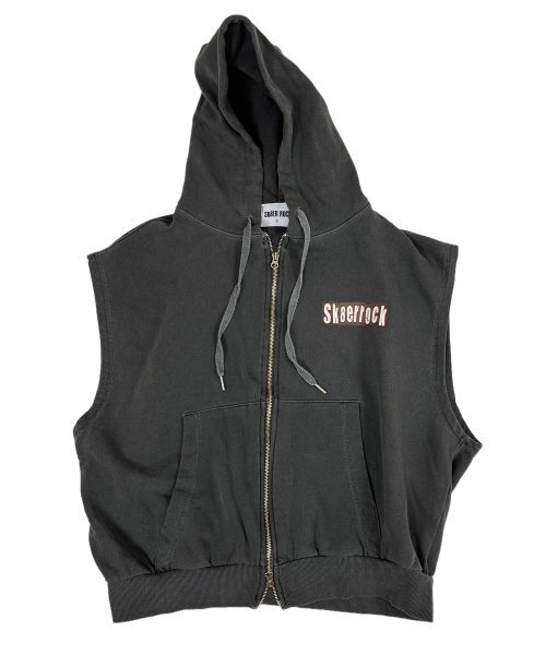 SK8ER ROCK(スケーターロック)の「Pigment Hood Zip-up Vest Stone Charcoal(ベスト・レディース・その他・FREE)」の1枚目の写真