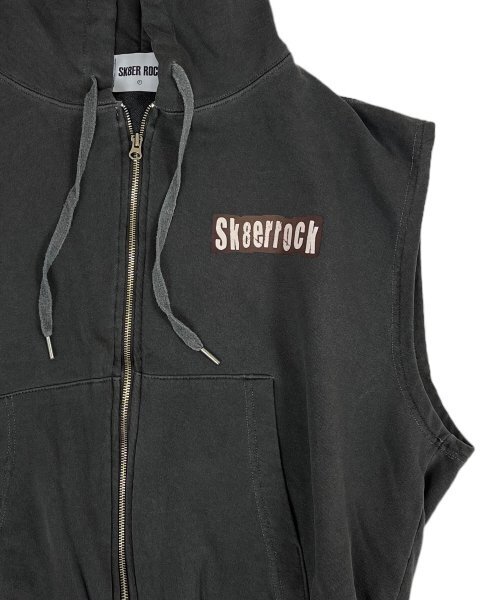 SK8ER ROCK(スケーターロック)の「Pigment Hood Zip-up Vest Stone Charcoal(ベスト・レディース・その他・FREE)」の4枚目の写真