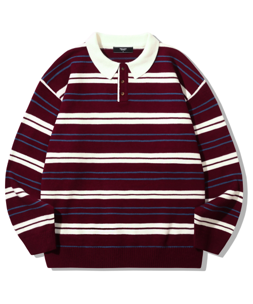 Wossha double strap button cardigan [red]