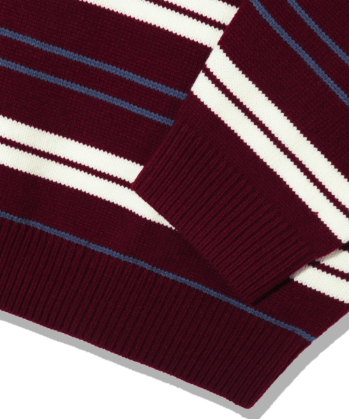 TRILLION（トリリオン）の「ウォッシャブルストライプボタンカラーニット[レッド]（ポロシャツ・レディース・その他・MEDIUM/LARGE/X-LARGE）」の9枚目の写真