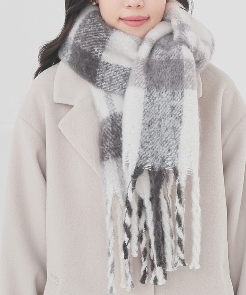 太フリンジマフラー・柄（マフラー）｜Honeys（ハニーズ）の