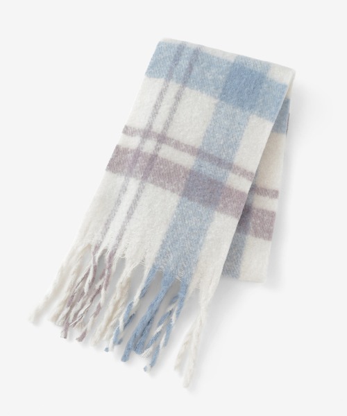 Honeys（ハニーズ）の「太フリンジマフラー・柄（マフラー・レディース・ピンク系その他/ブルー系その他3/ホワイト系その他2/ブラック系その他/ホワイト系その他3・FREE）」の18枚目の写真