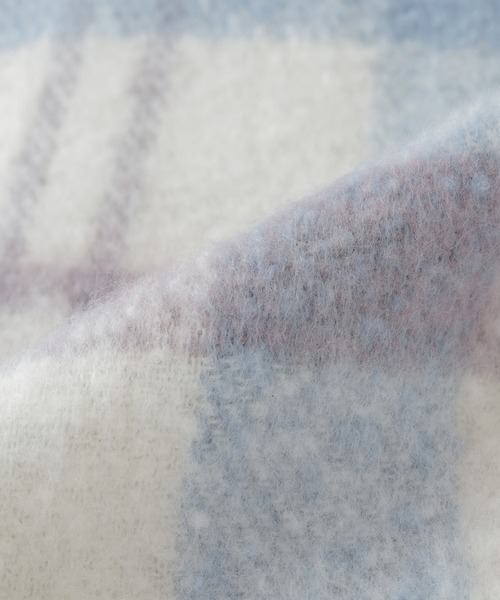 Honeys（ハニーズ）の「太フリンジマフラー・柄（マフラー・レディース・ピンク系その他/ブルー系その他3/ホワイト系その他2/ブラック系その他/ホワイト系その他3・FREE）」の19枚目の写真