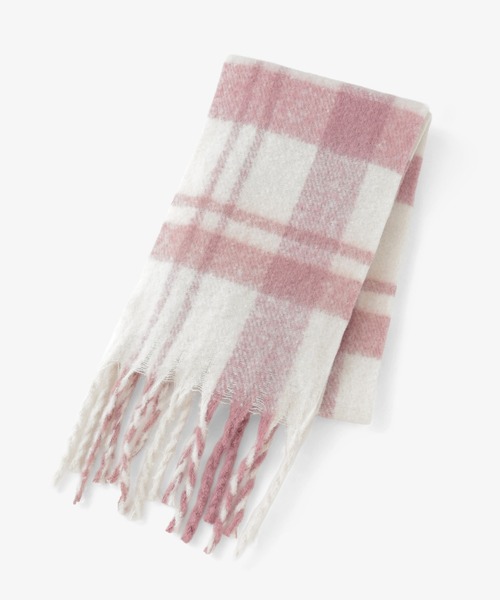 Honeys（ハニーズ）の「太フリンジマフラー・柄（マフラー・レディース・ピンク系その他/ブルー系その他3/ホワイト系その他2/ブラック系その他/ホワイト系その他3・FREE）」の20枚目の写真